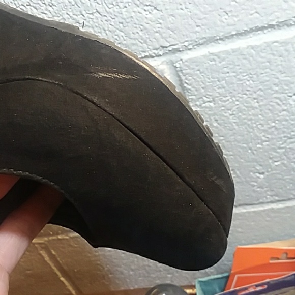 🚀Sales!💫Black suede Wedges shoes - Picture 7 of 8